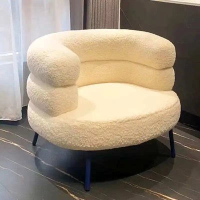 Curved teddy sheepskin sofa in single and modular sizes
