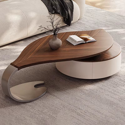 Luxury rotating tea table styled in minimalist home interior"  
